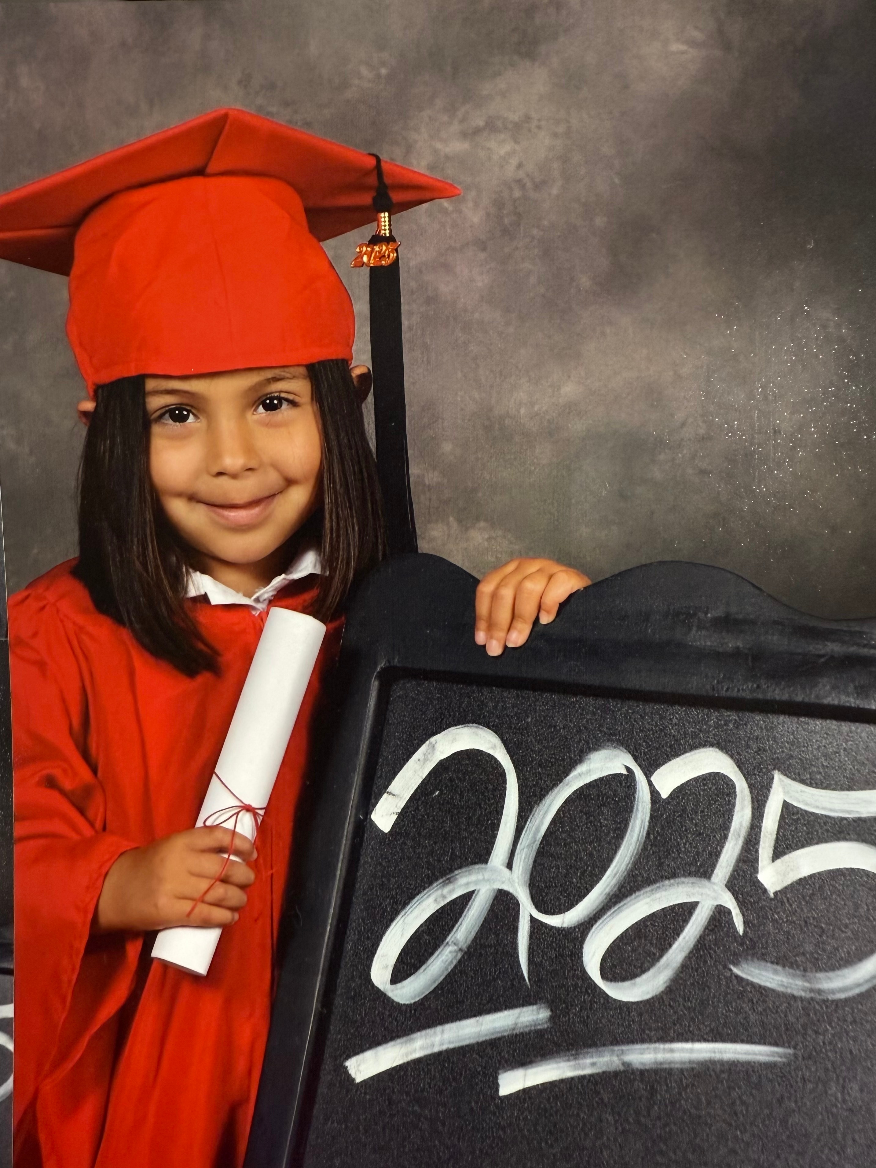 This is Maelyn Vasquez graduating from Pre K at West Park Elementary in Fort Worth. She’s had a great year and looking forward for the summer.