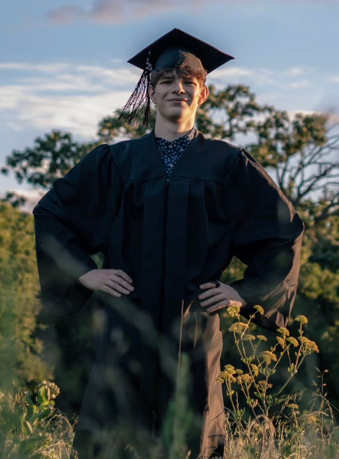 Brady will be graduating from The Colony High School and will be attending Collin community collage in the fall .