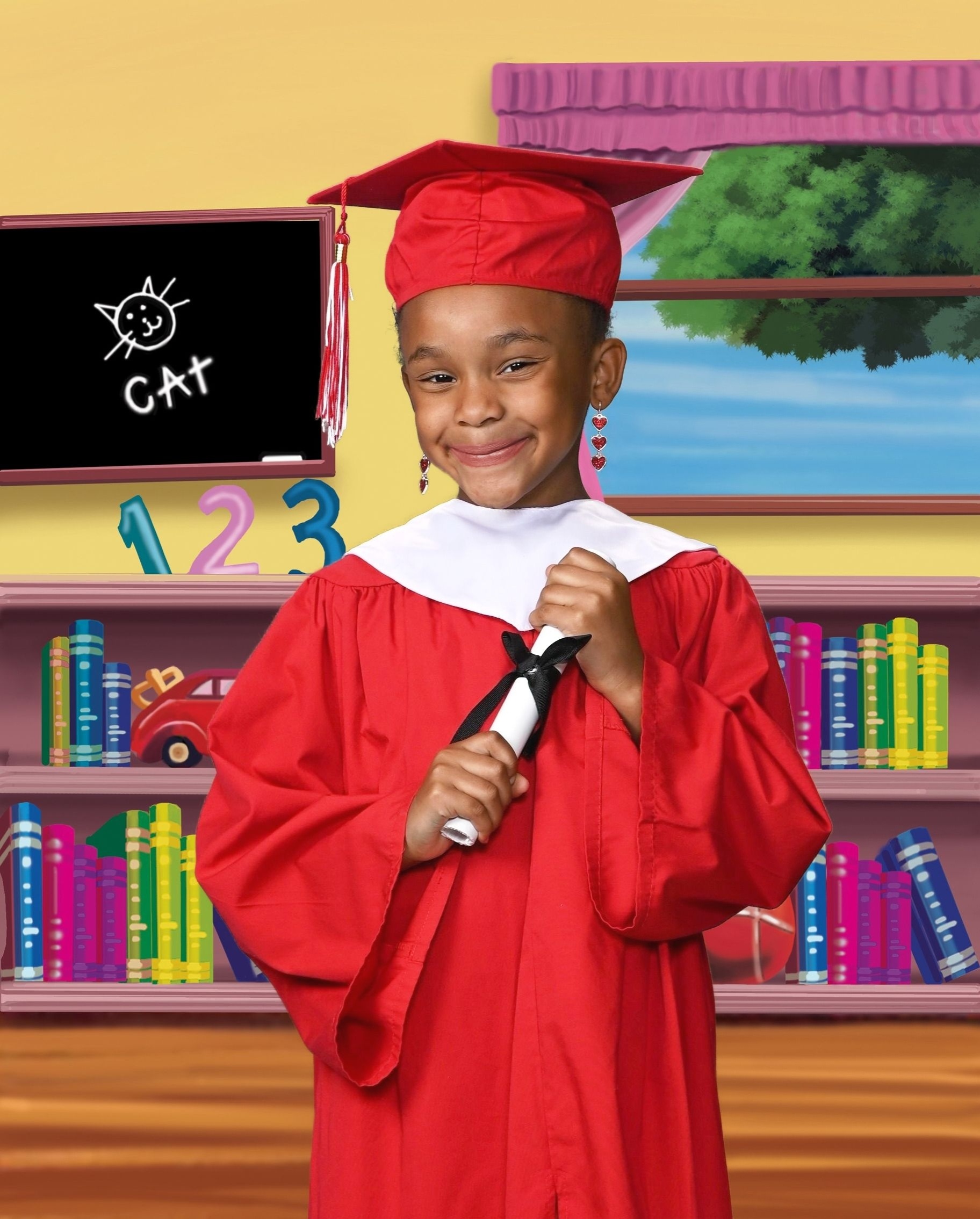 This is Carsyn Cole! Carsyn is graduating from kindergarten this year from<br />
Keller’s Ridgeview Elementary. Carsyn is a gymnast, dancer and cheerleader<br />
who loves art and ROCKED her first year of school! Mommy and Daddy are so<br />
proud!