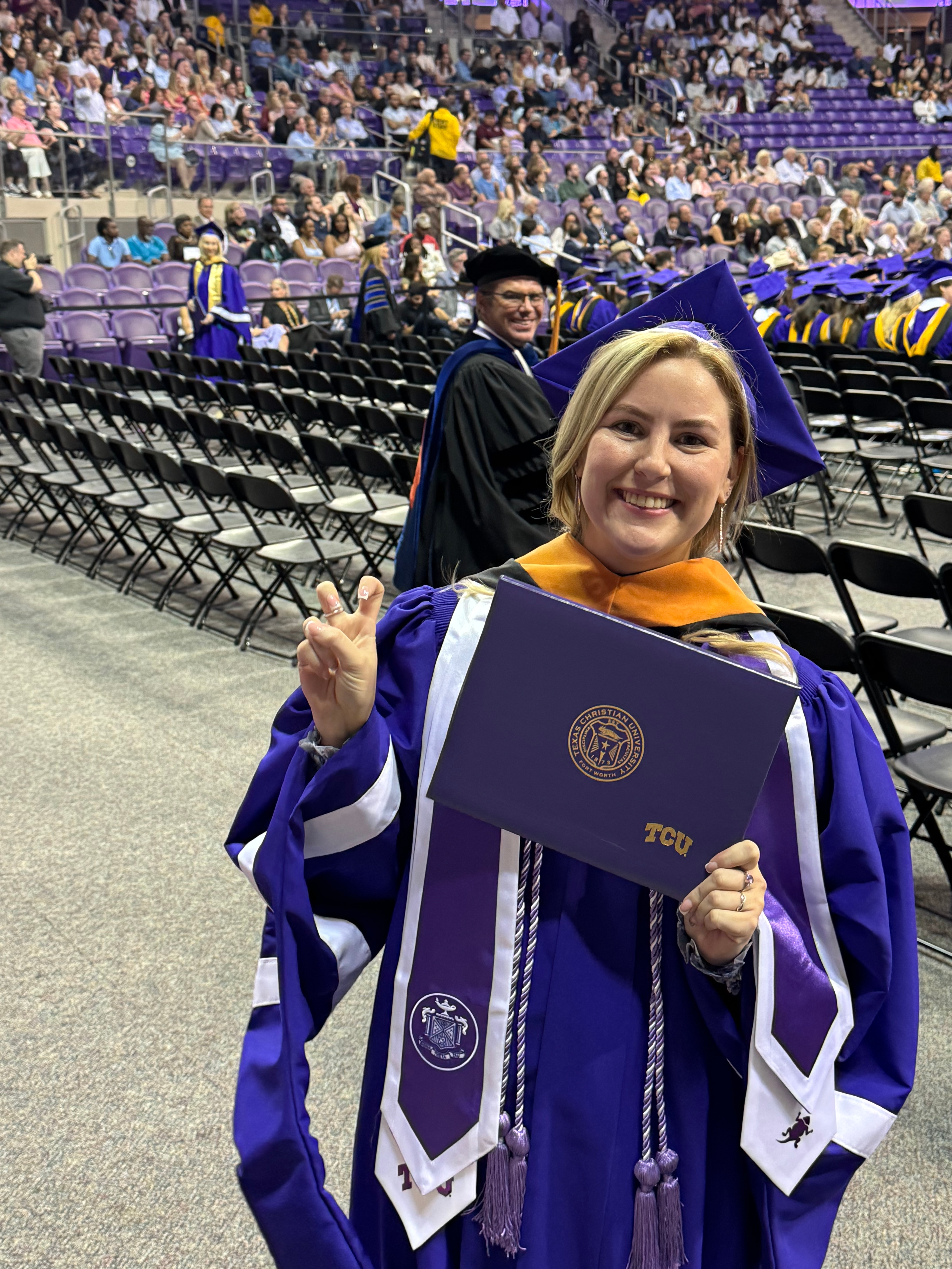 Kaitlin getting her masters from TCU