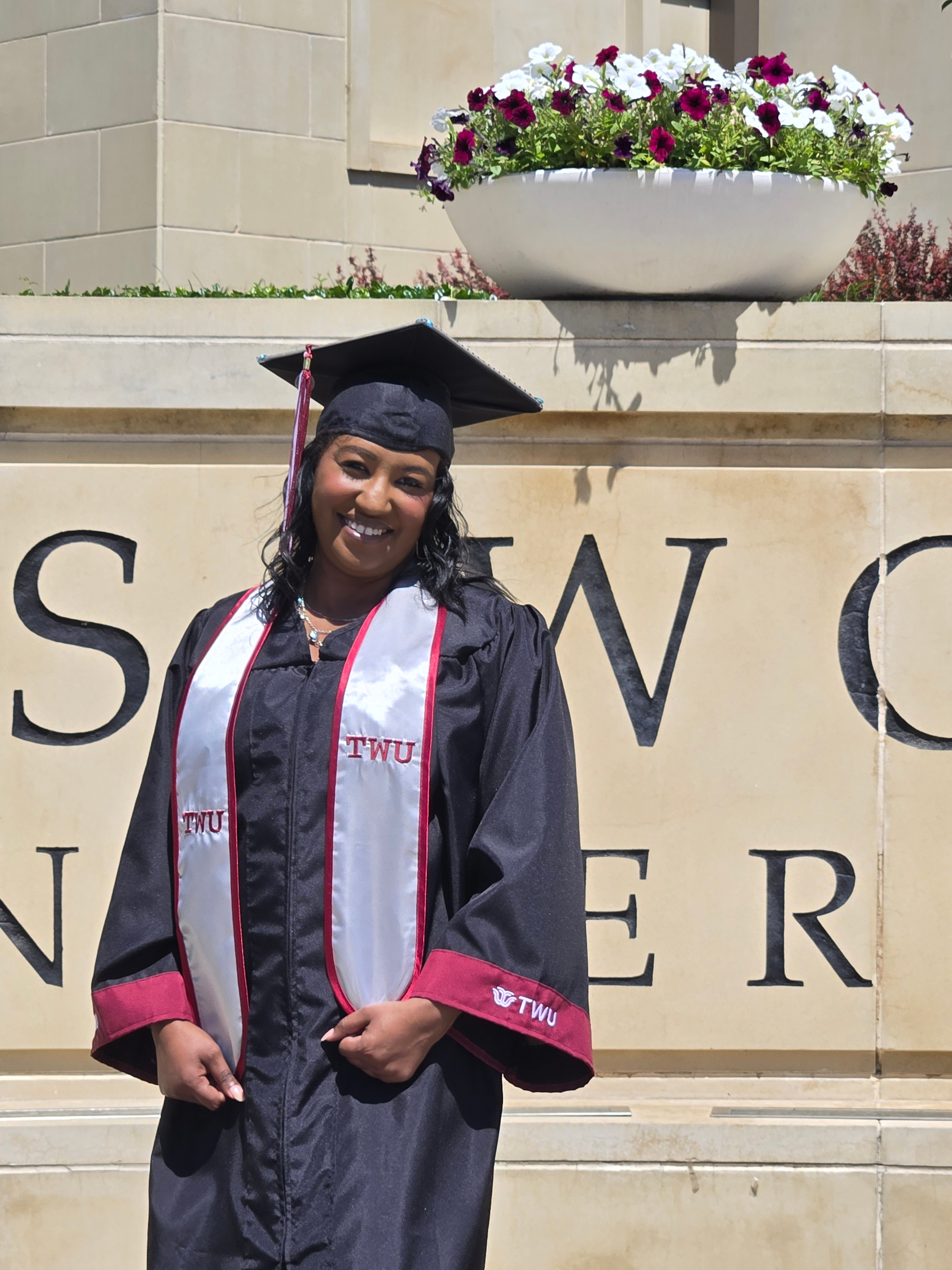 Latoya N. Arps received her Bachelor of General Studies degree from Texas Woman’s University in Denton, Texas.