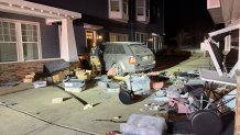 A photo of the aftermath from the crash in February.