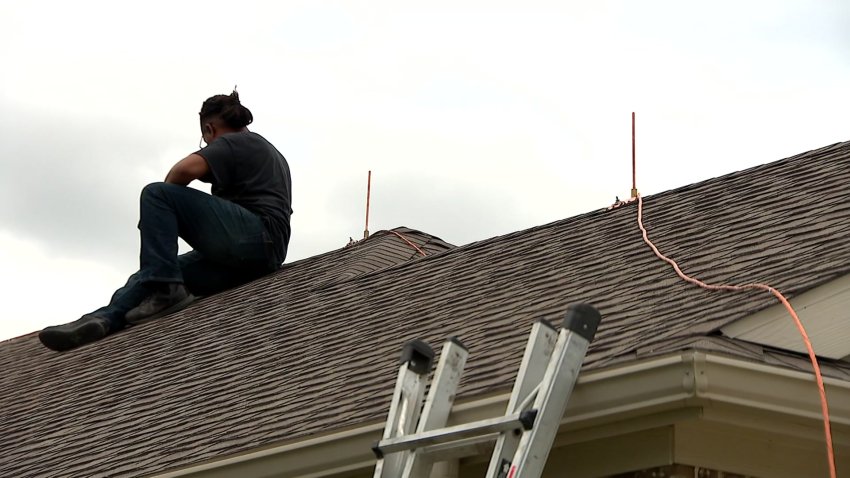 Lightning rods installed on North Texas home