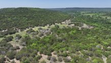 An aerial view of Palo Pinto Mountains State Park near Strawn.