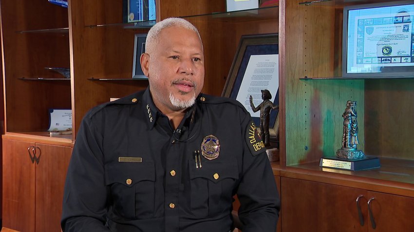 Dallas Chief of Police Daniel Comeeaux talks with Telemundo 39 on Friday, May 9, 2025.
