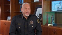 Dallas Chief of Police Daniel Comeeaux talks with Telemundo 39 on Friday, May 9, 2025.
