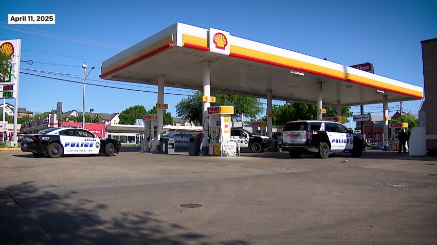 More than 10 Dallas police units respond to an assist call on April 11, 2025.