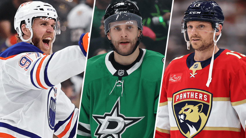 Connor McDavid, Mikko Rantanen and Sam Reinhart