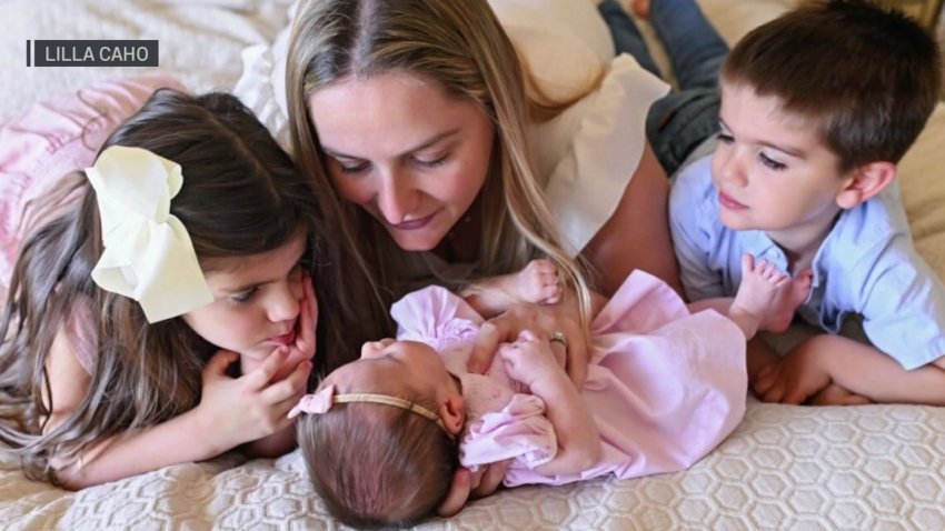 Kristina Leos, pictures, with her children.
