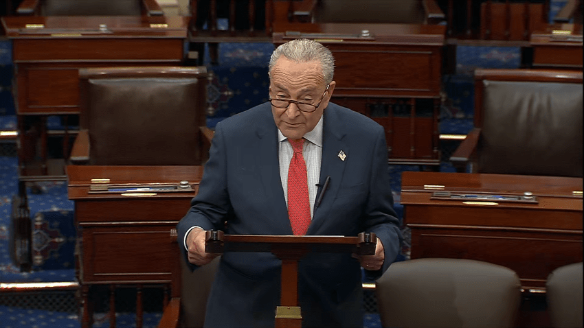Senator Chuck Schumer speaks from the Senate