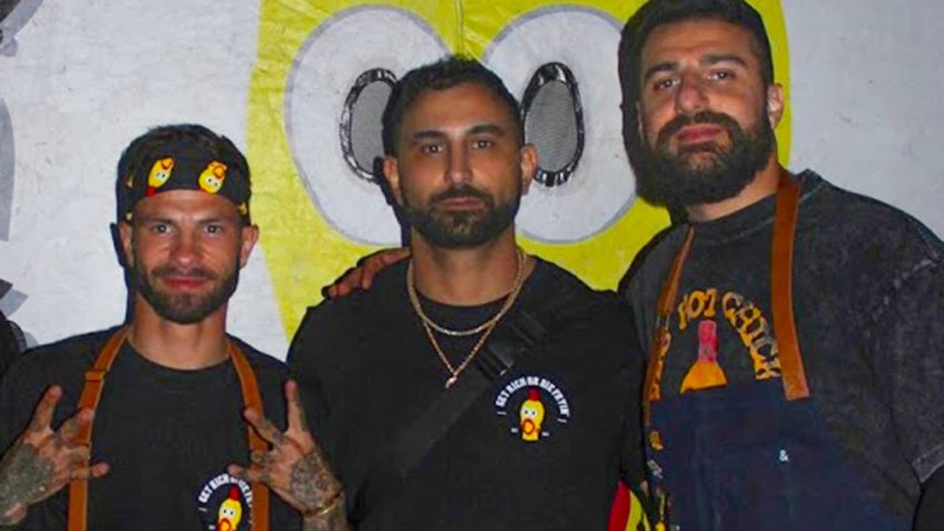 Arman Oganesyan, Tommy Rubenyan and Dave Kopushyan of Dave’s Hot Chicken.