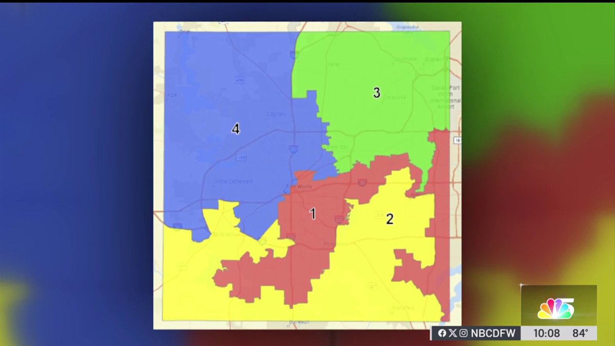 Nbc Local Map Tarrant County Commissioners vote on redraw of political map – NBC 5 ...