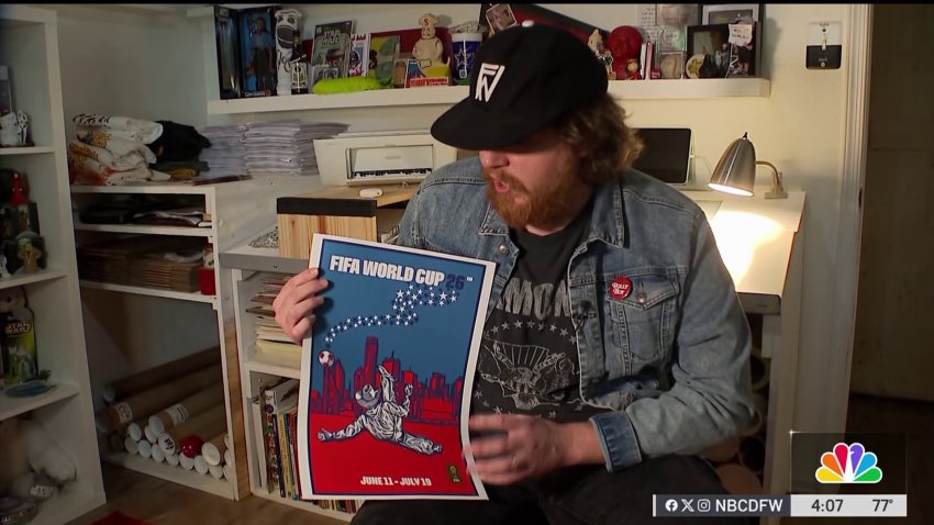 Meet the artist behind the 2026 FIFA World Cup host city poster for North Texas