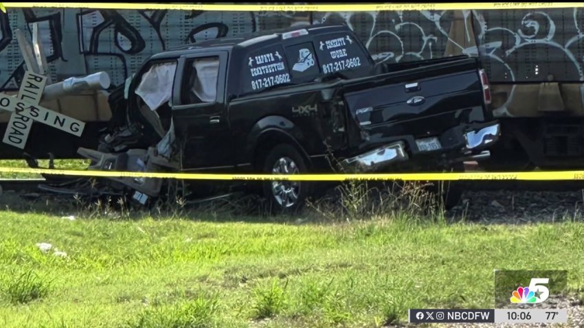 Fort Worth man fights to survive after his truck collided with a train on Father's Day