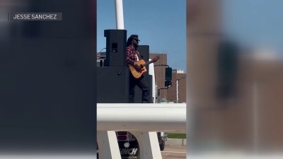 Video: Shaboozey shooting music video on Dallas's iconic Margaret Hunt Hill Bridge