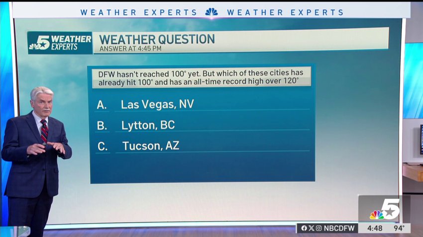 Weather Quiz: 100 degree cities