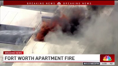 Fort Worth crews fight apartment fire while battling the Texas heat