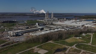 The Warrick Power Plant operates Tuesday, April 8, 2025, in Newburgh, Ind.