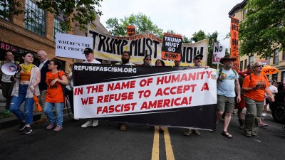 Thousands gather at DC ‘No Kings' protest ahead of military parade