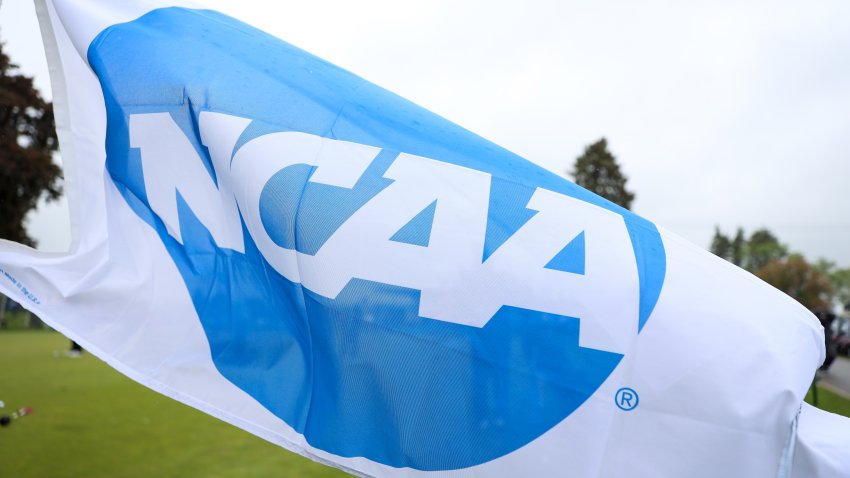 A flag with the NCAA logo