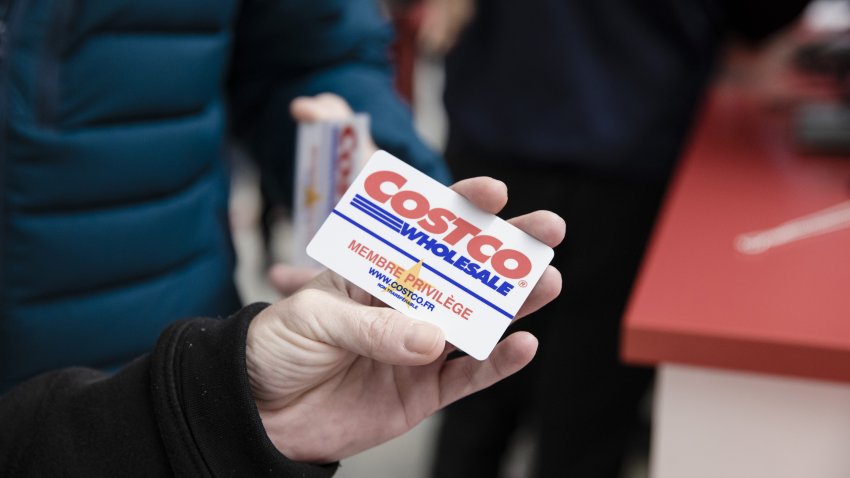 A Costco membership card