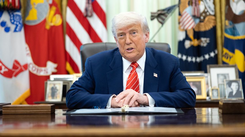 President Donald Trump speaks during a news conference with Elon Musk on May 30, 2025.