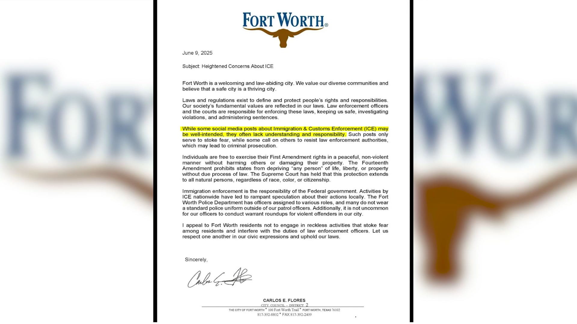 Fort Worth councilman urges community caution amid ICE activity – NBC 5 ...