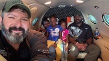 A rescue flight out of Haiti.