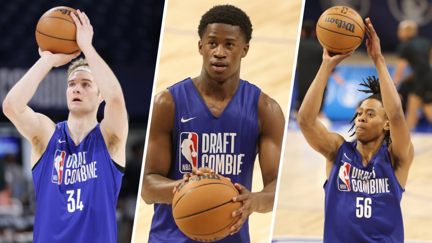 Liam McNeely (left), V.J. Edgecombe (middle), Tre Johnson (right)
