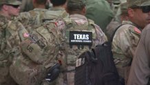 Members of the Texas National Guard deploy in San Antonio.