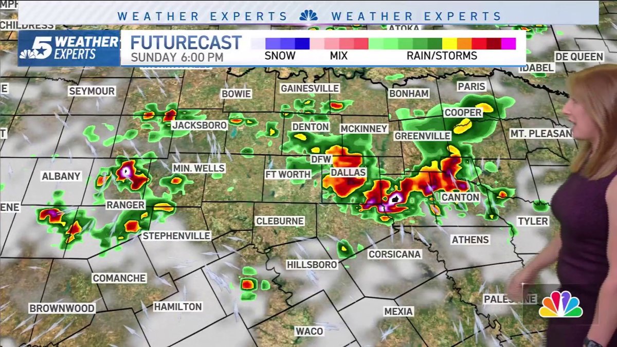 NBC 5 Forecast: Scattered rain and thunderstorms this weekend; Flood ...