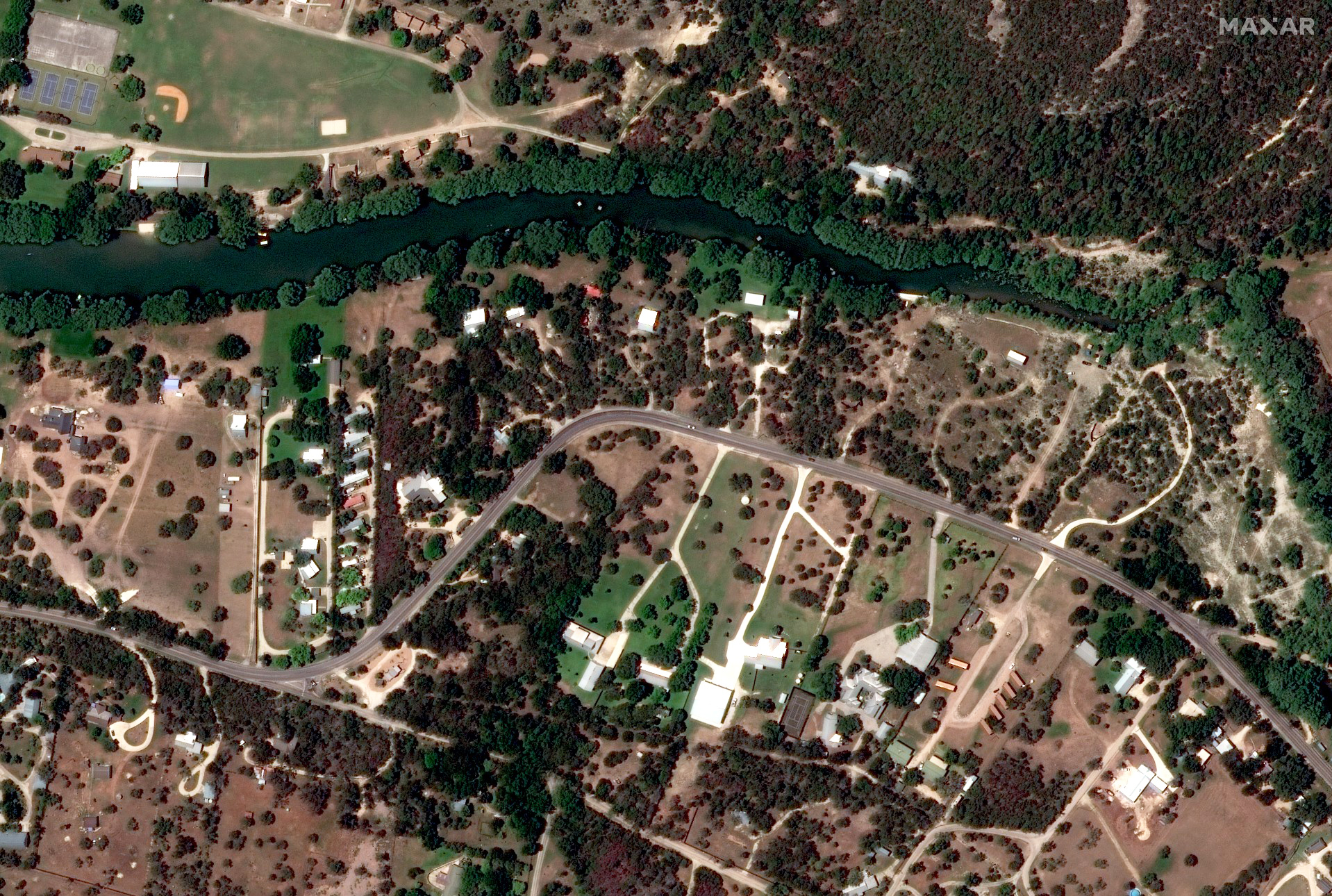 Satellite images show before and after of deadly Texas flood – NBC