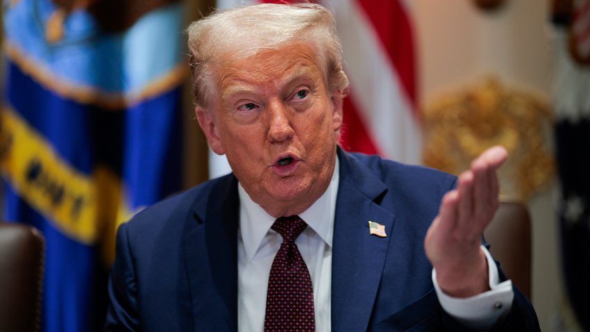 President Donald Trump holds a Cabinet meeting on August 26, 2025.