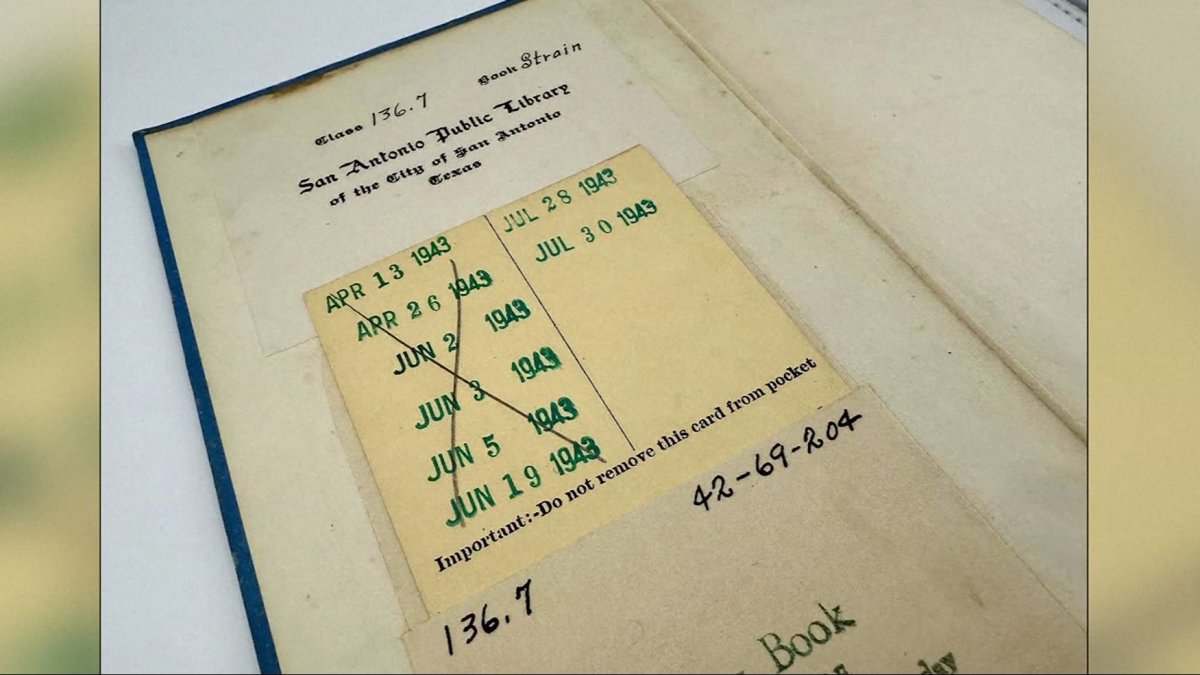 82-Year-Old Book Returned to San Antonio Library