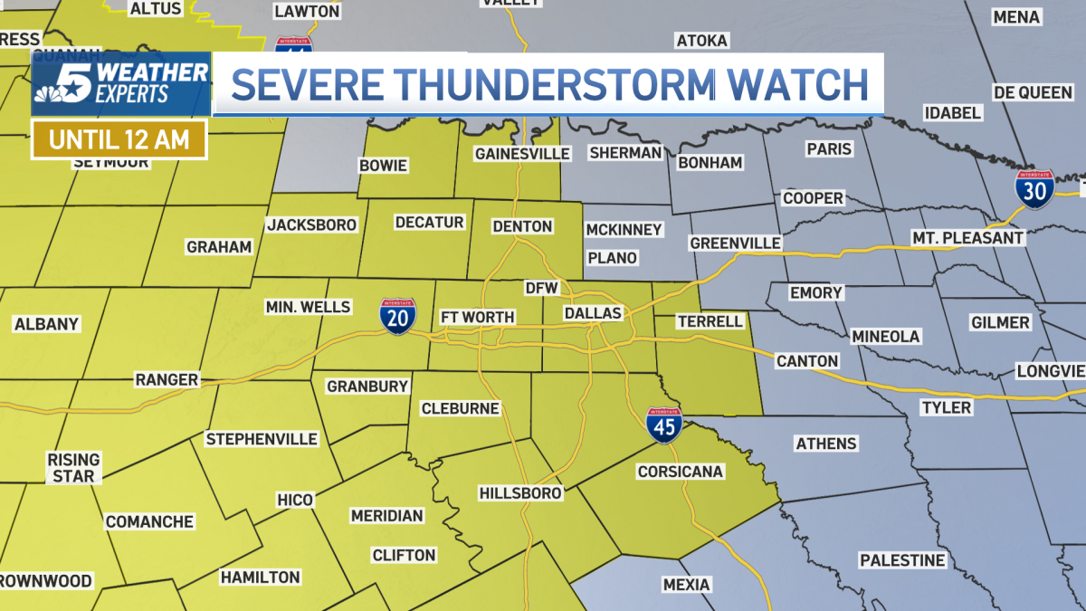 North Texas may see rain and thunderstorms as a storm system moves our way. There is a flood thread near I-35.