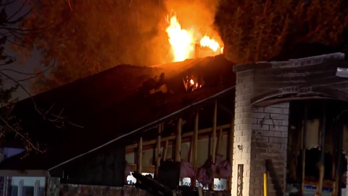 Firefighters battle a large blaze that destroyed homes in The Colony. No injuries reported yet as the cause remains uncertain.