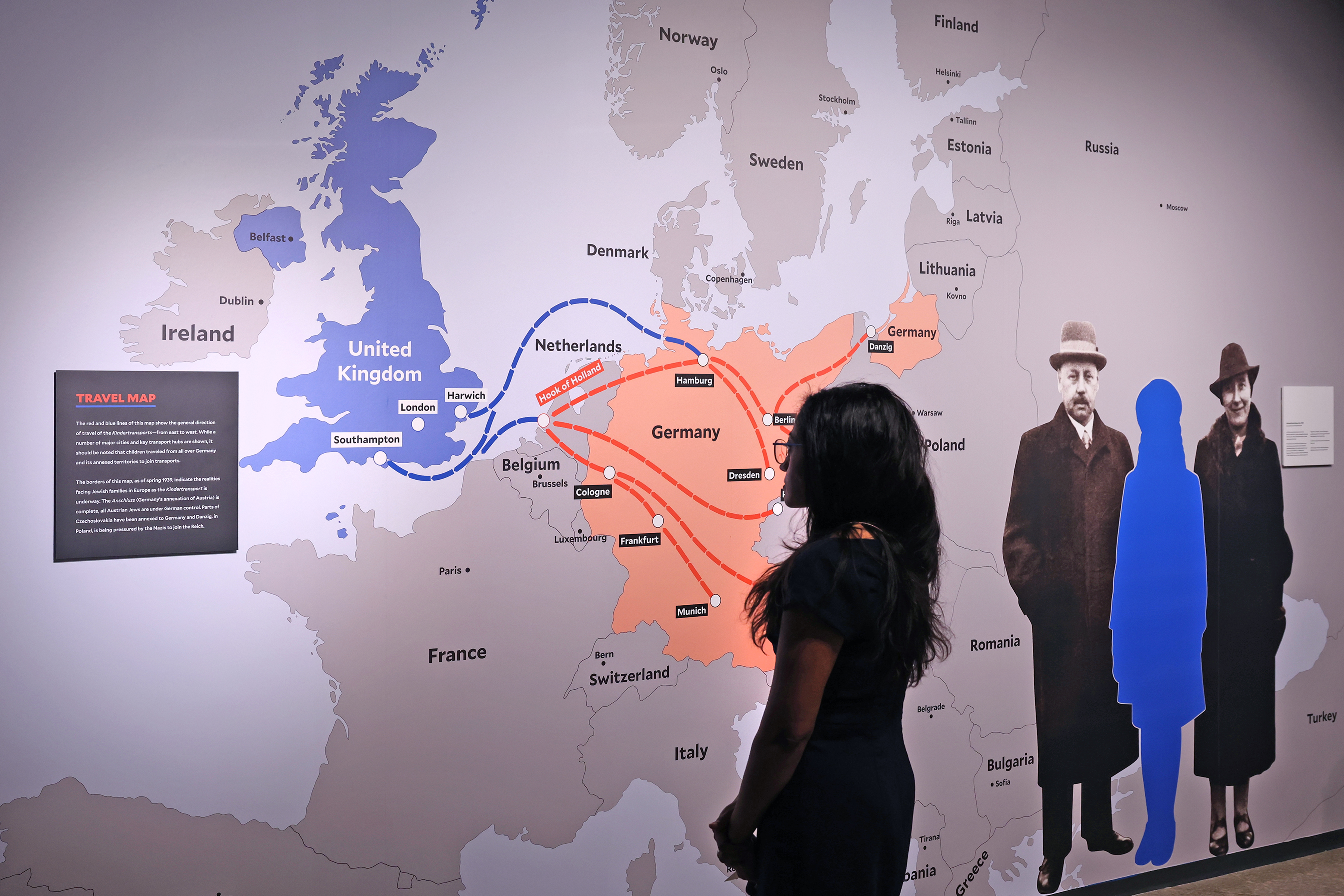 Kindertransport map Dallas Holocaust and Human Rights Museum 2025