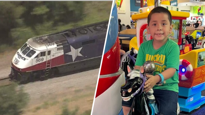 Image of a TRE train [left] & Image of Emilio Hernandez [right]