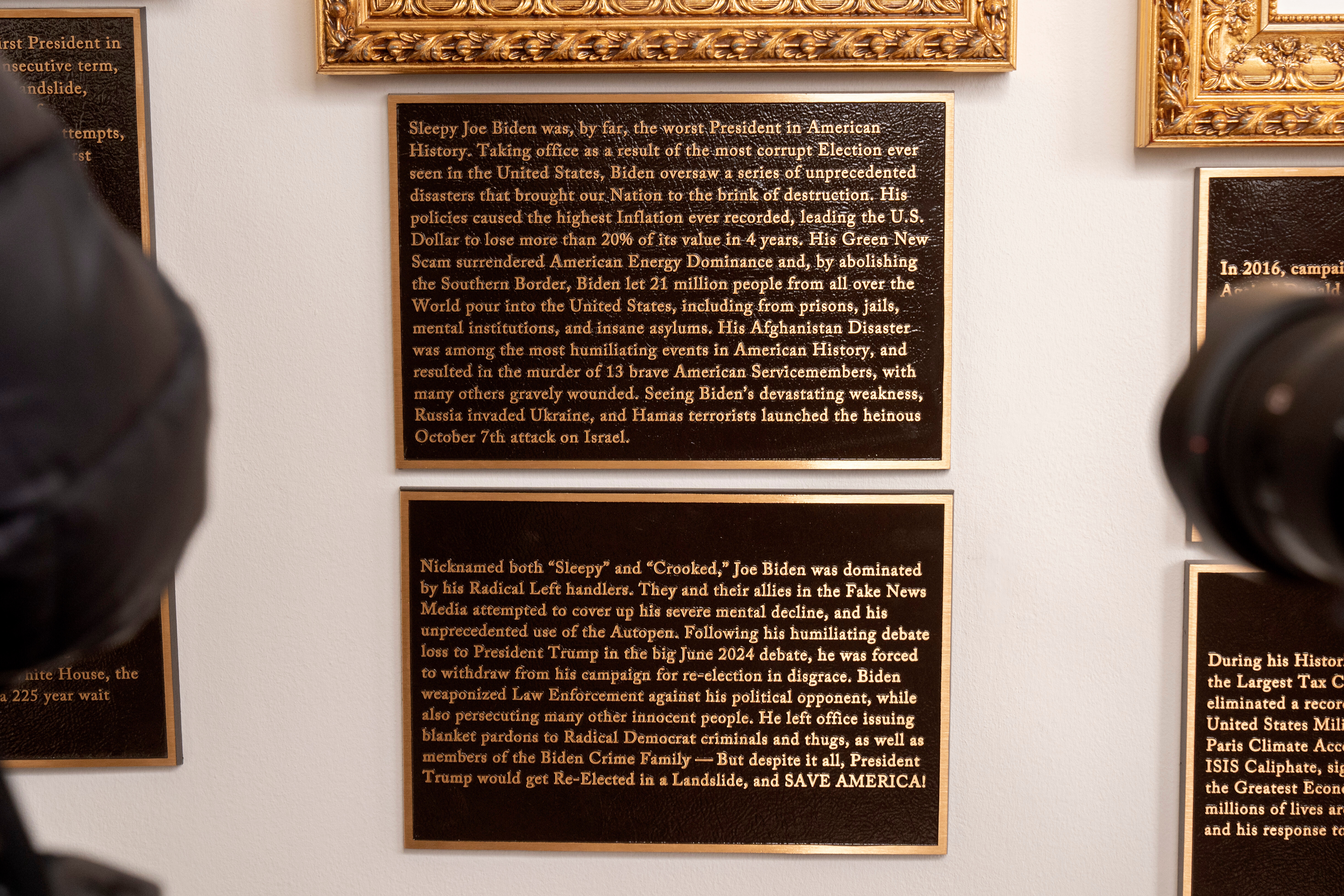White House installs plaques mocking Obama and Biden – NBC 5 Dallas ...