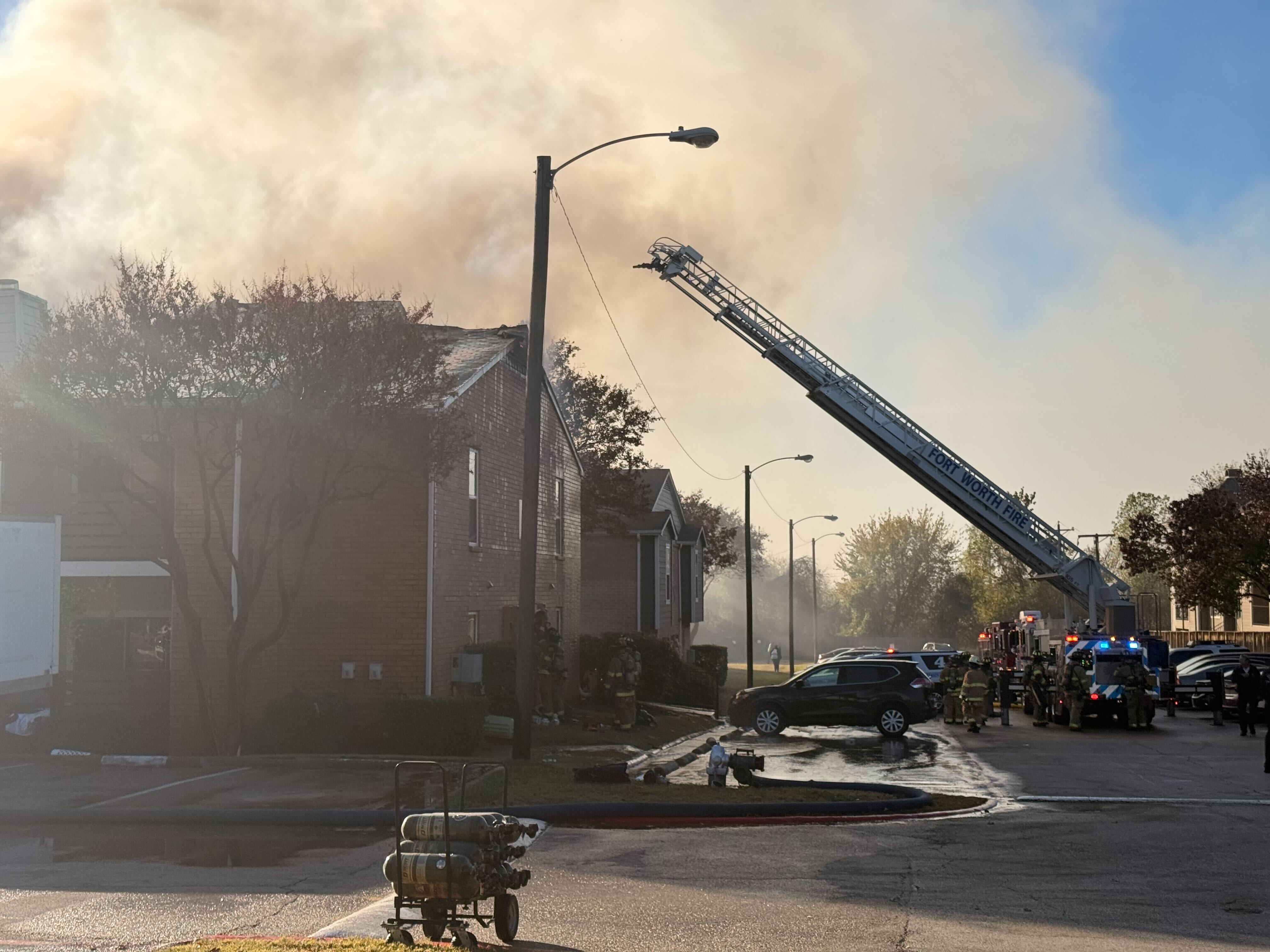 Firefighters respond to 3-alarm fire in far east Fort Worth