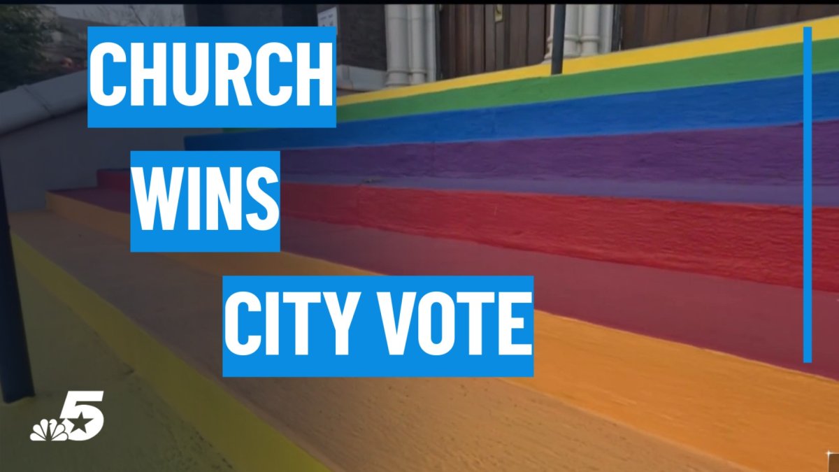 Dallas church wins approval to keep rainbow steps for three more years