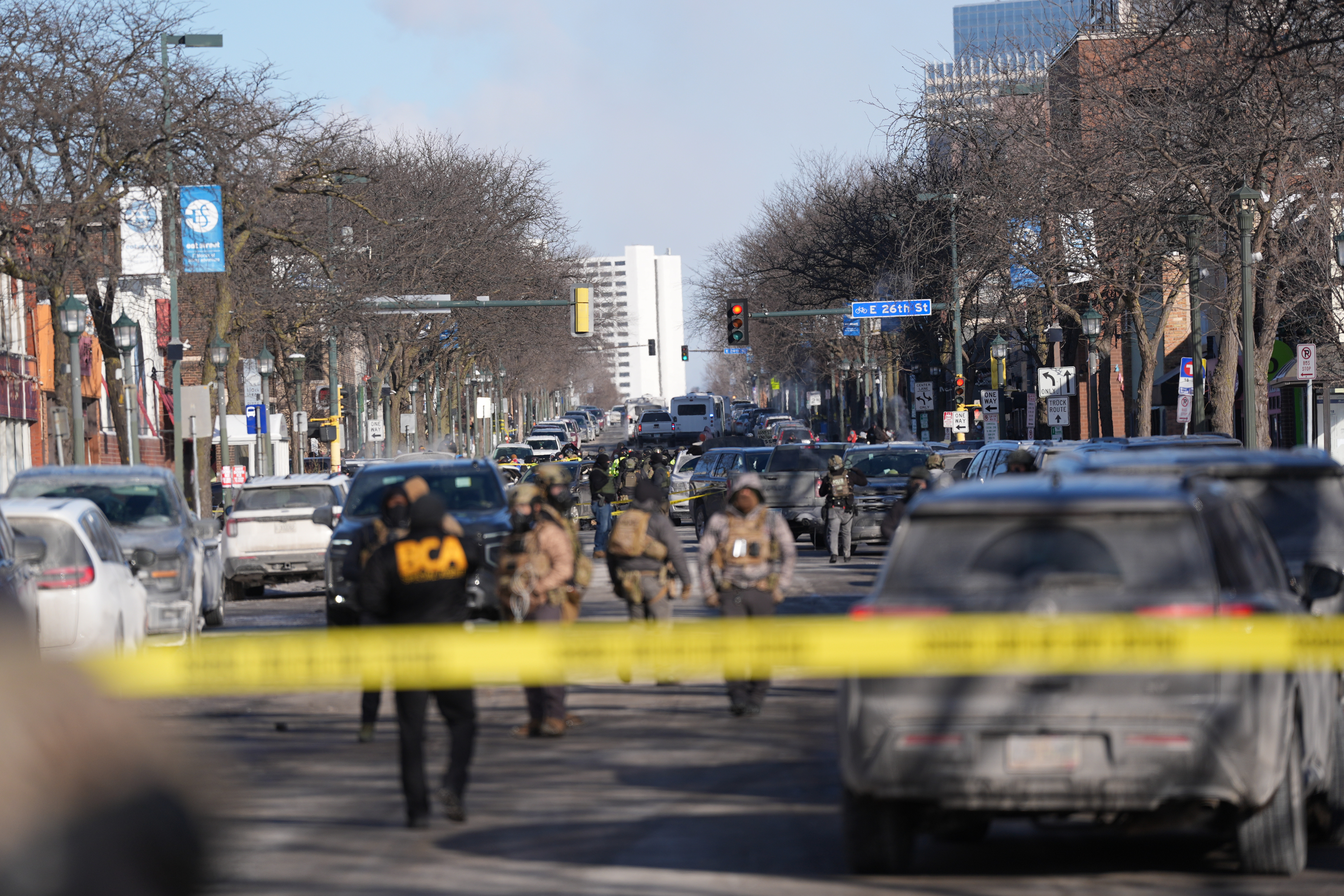 Photos: Officers react with crown after man killed in Minneapolis – NBC ...
