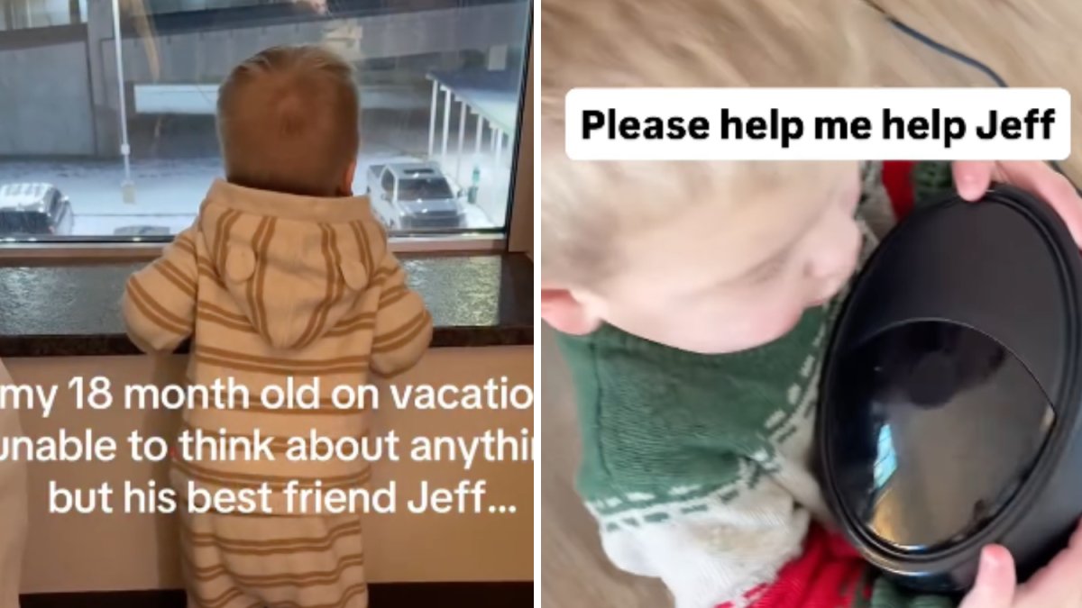This toddler's best friend is … a household appliance (and its name is Jeff!)