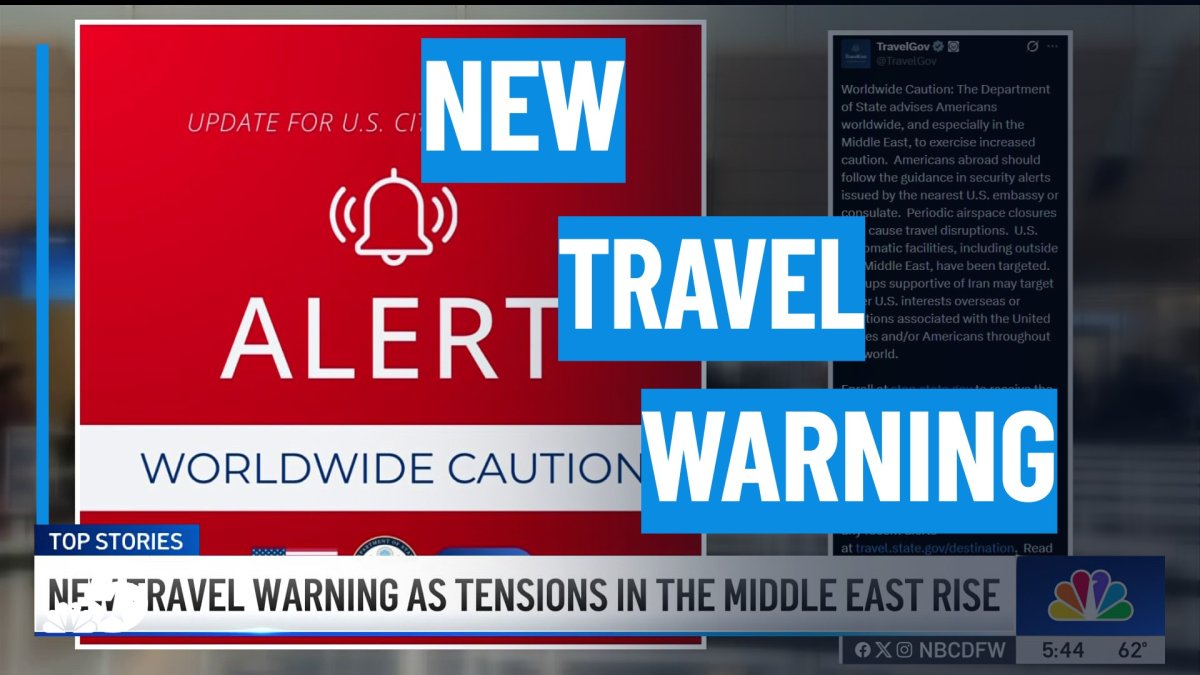 New travel warning as tensions rise in the middle east – NBC 5 Dallas ...