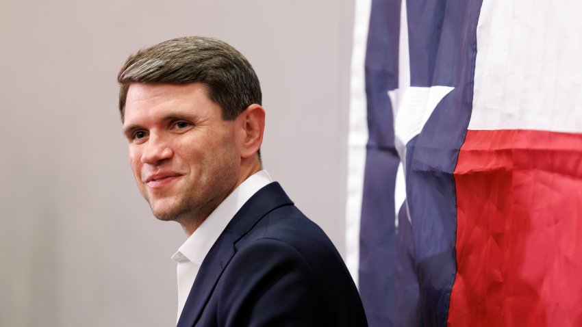State Representative James Talarico, a Democrat from Texas and US Senate candidate, during a campaign event at University of Houston in Houston, Texas, US, on Monday, March 2, 2026. Talarico is locked in a tight race with US Representative Jasmine Crockett to be the Democratic standard bearer in November. Photographer: Mark Felix/Bloomberg via Getty Images