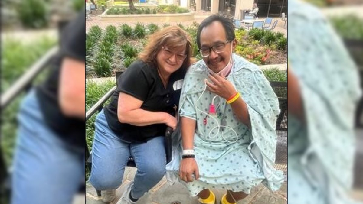 Couple exchanges wedding vows at hospital where husband received new heart