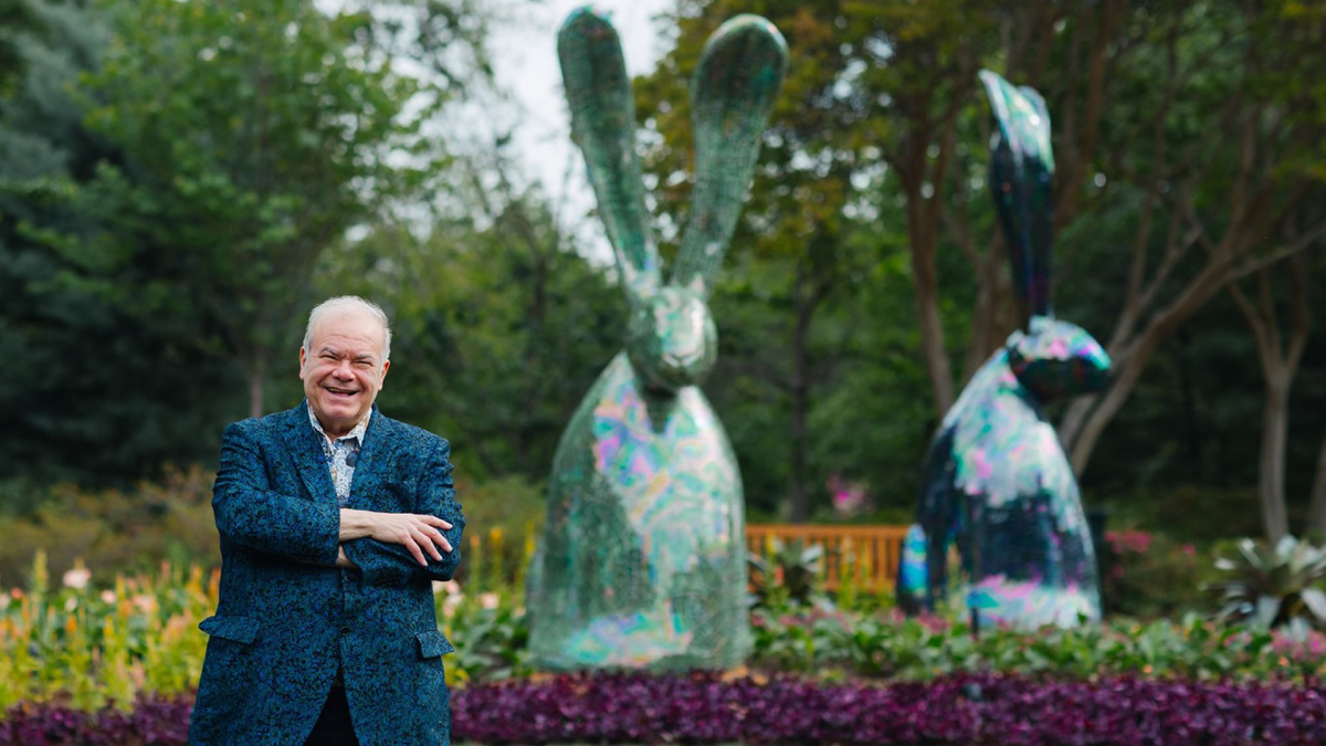 Hop into Hunt Slonem's work at the Dallas Arboretum
