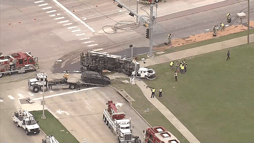 Cleanup continues in Plano after an oil tanker crash sends fuel into a creek