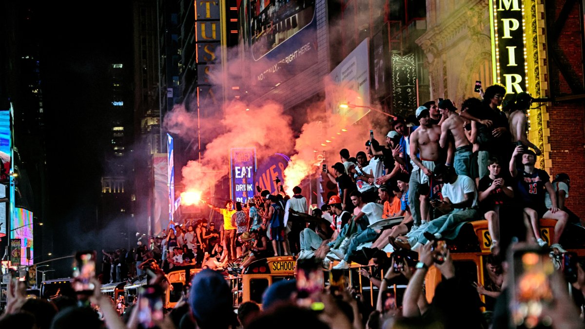 Mayhem mars euphoria as New York City celebrates the Knicks' first championshi...