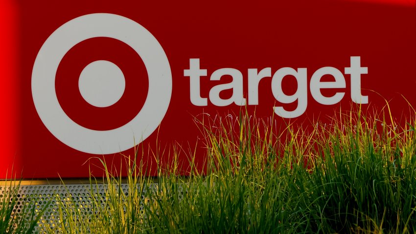 JERSEY CITY, NJ – MAY 19: The rising sun illuminates the Target corporate logo on a sign at a store on May 19, 2026, in Jersey City, New Jersey.  (Photo by Gary Hershorn/Getty Images)